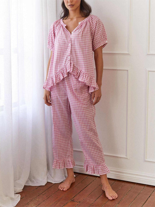 Sophie Sleep Set Gingham Berry