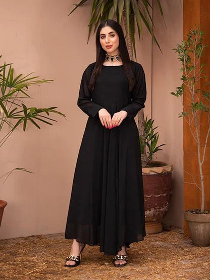 Black Chiffon Full Length Maxi - Zyrastyles